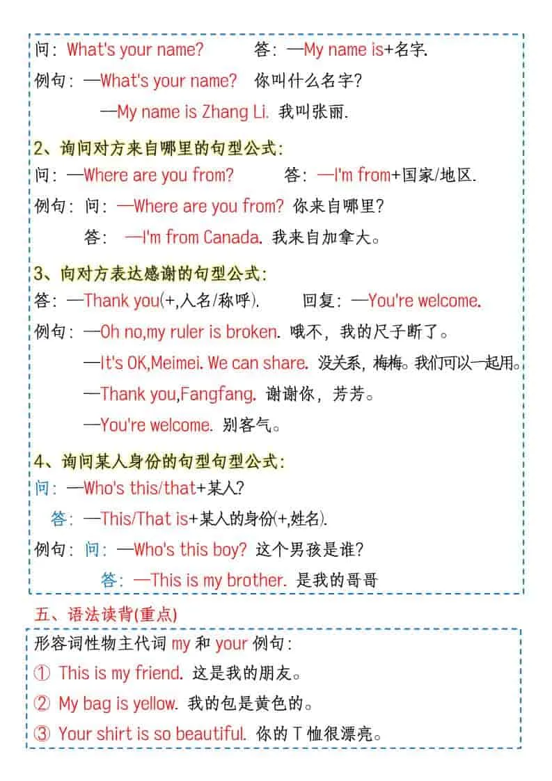 三年级下英语1-6单元知识点总结《人教版PEP》_抖汇吧