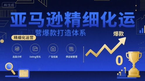 亚马逊精细化运营爆款打造体系，视频课+全套资料文档_抖汇吧
