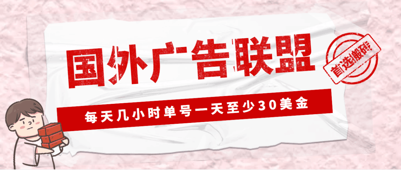 外面收费1980最新国外LEAD广告联盟搬砖项目，单号一天至少30美金(详细教程)_抖汇吧