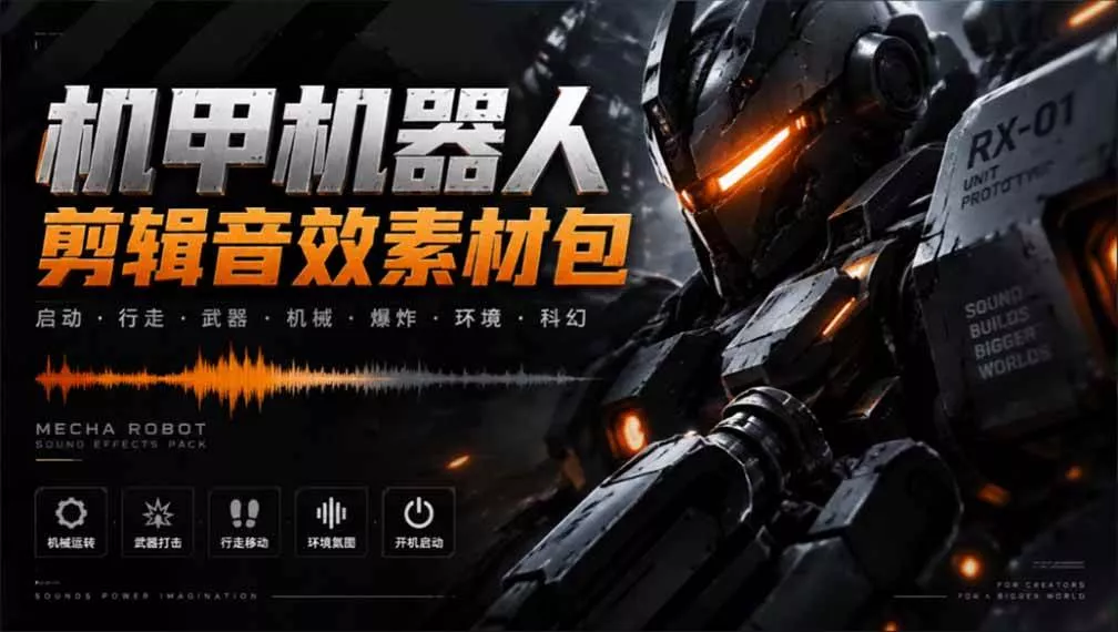 （20782期）宝藏机甲音效合集！机甲机器人变形能量移动无损音效素材，全部中文汉化处理_抖汇吧