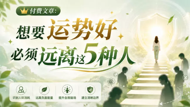 付费文章：想要运势好，必须远离这5种人_抖汇吧
