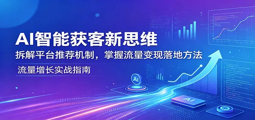 AI智能获客新思维：拆解平台推荐机制，掌握流量变现落地方法_抖汇吧