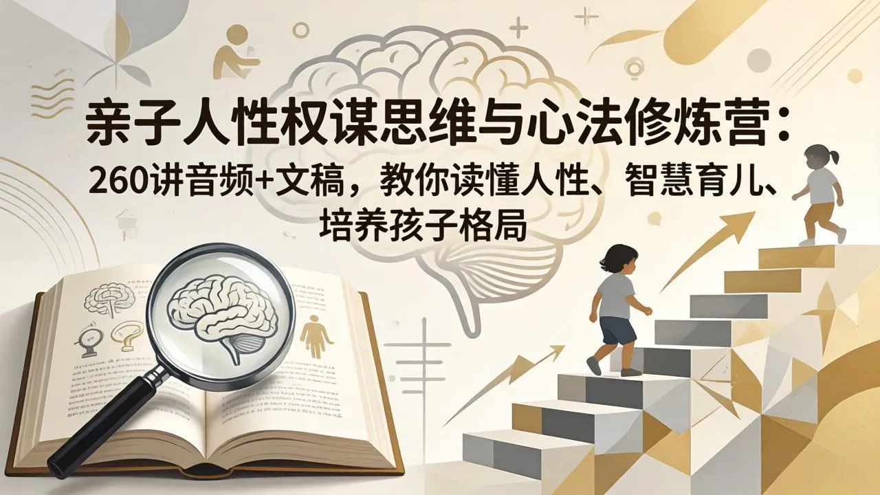 亲子人性权谋思维与心法修炼营：260讲音频+文稿，教你读懂人性、智慧育儿、培养孩子格局_抖汇吧