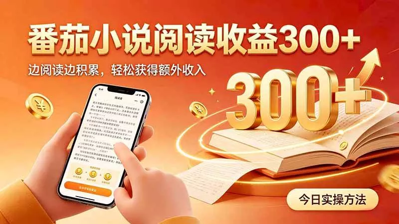 （20269期）全自动番茄挂机玩法，日入300+边阅读边积累，轻松获得额外收入_抖汇吧