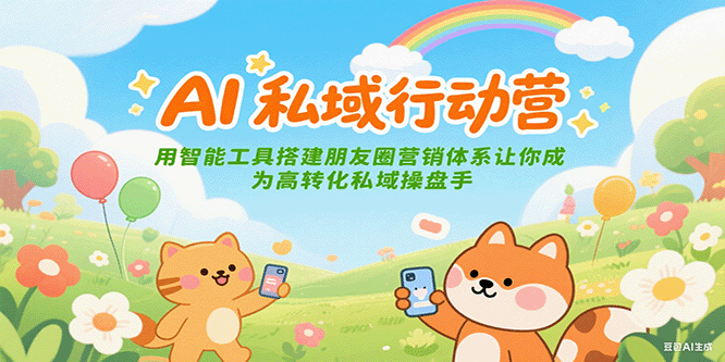 AI私域行动营：用智能工具搭建朋友圈营销体系让你成为高转化私域操盘手_抖汇吧