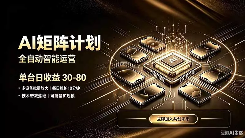 AI智能对话，矩阵规模化创业，全程技术扶持，长久稳定，日入800+_抖汇吧