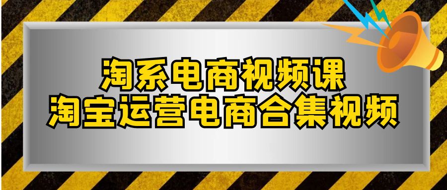 淘系-电商视频课，淘宝运营电商合集视频（33节课）_抖汇吧