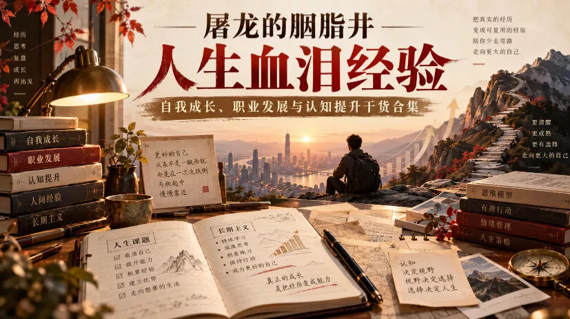 屠龙的胭脂井人生血泪经验｜自我成长、职业发展与认知提升干货合集【文档】_抖汇吧