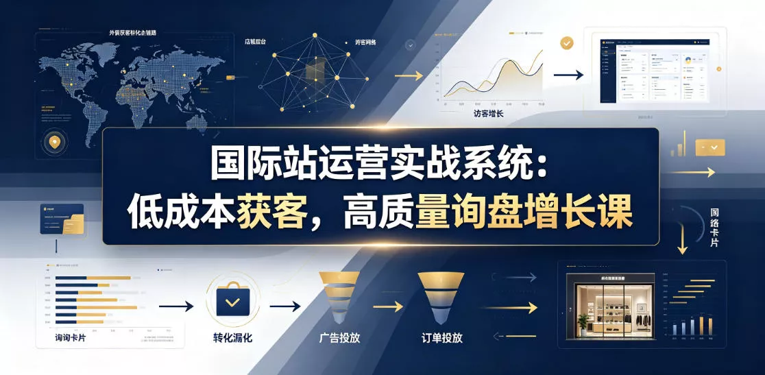 国际站运营实战系统:低成本获客,高质量询盘增长课(更新26年)