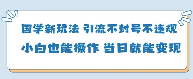 AI国学项目-零基础小白都能轻松上手-当天见收益_抖汇吧