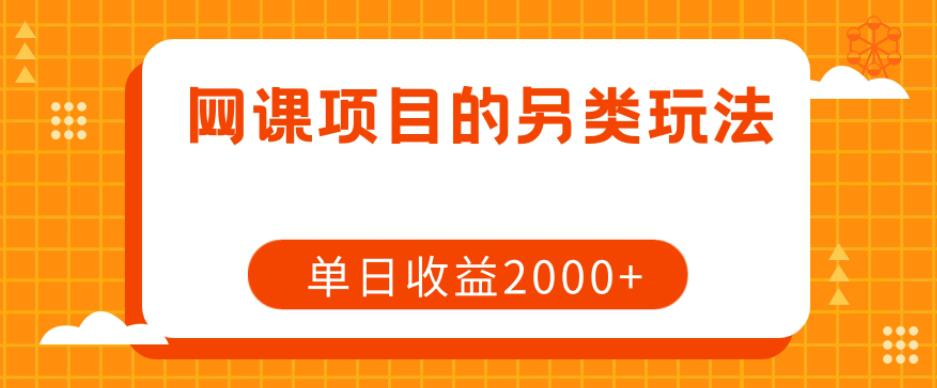 网课项目赚钱攻略：单日收益2000+的另类玩法_抖汇吧