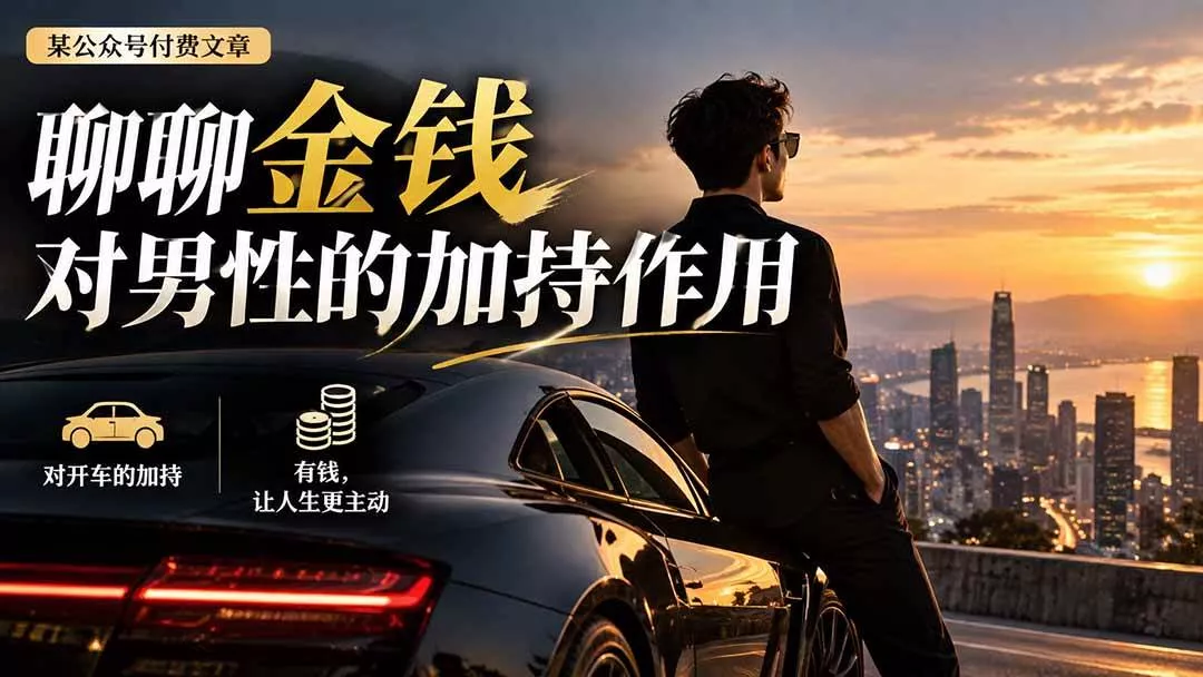 （20627期）【无水印】某公众号付费文章：聊聊金钱对男性的加持作用_抖汇吧