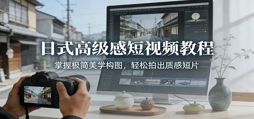 日式高级感短视频教程:掌握极简美学构图,轻松拍出质感短片_抖汇吧