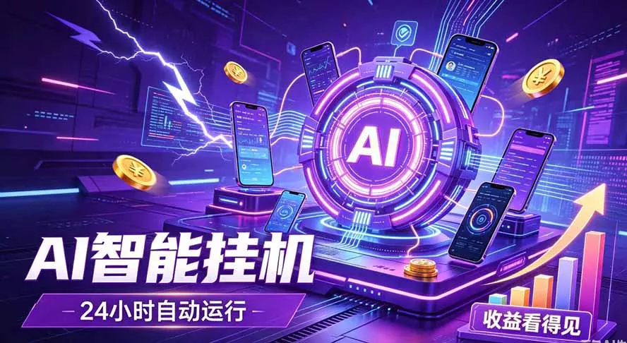 AI智能广告挂机，躺赚新模式 设备托管运行，解放双手持续变现_抖汇吧