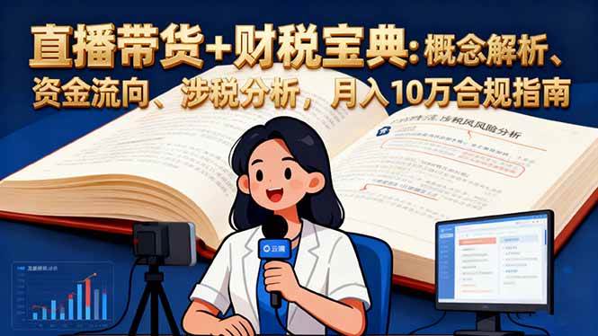 （16444期）直播带货+财税宝典：概念解析、资金流向、涉税分析，月入10万合规指南_抖汇吧