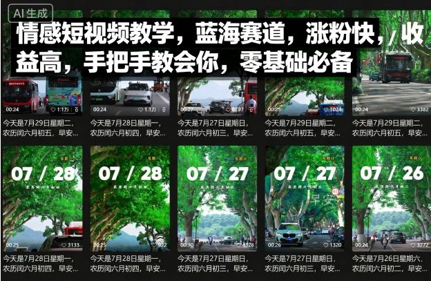 情感短视频教学，蓝海赛道，涨粉快，收益高，手把手教会你，零基础必备_抖汇吧