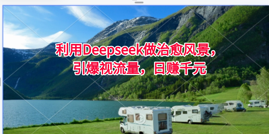 利用Deepseek做治愈风景，引爆视流量，日赚千元_抖汇吧