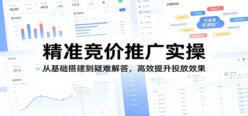 精准竞价推广实操：从基础搭建到疑难解答，高效提升投放效果_抖汇吧