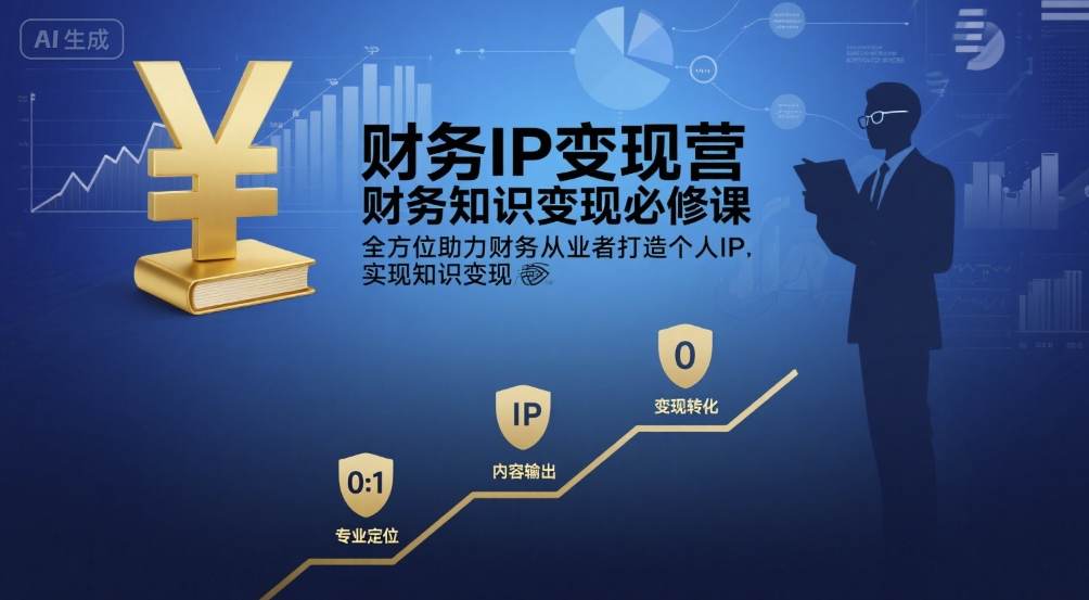 财务IP变现营，财务知识变现必修课，全方位助力财务从业者打造个人IP，实现知识变现_抖汇吧
