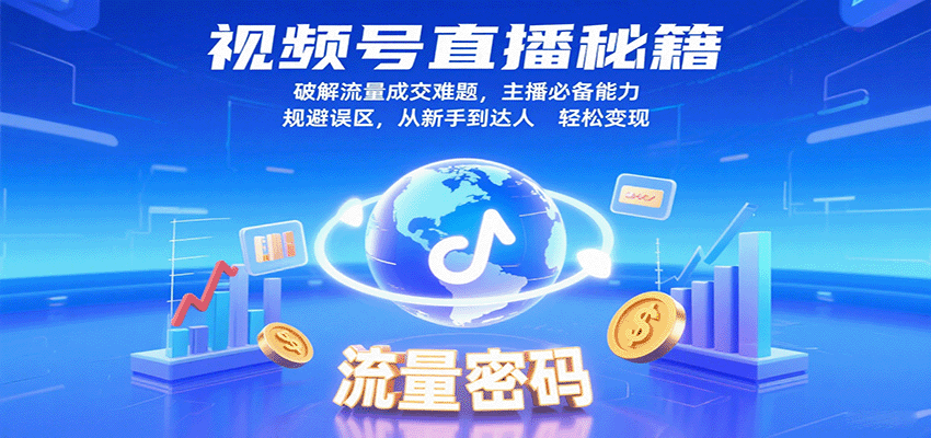 视频号直播秘籍，破解流量成交难题，主播必备能力，规避误区，从新手到达人轻松变现_抖汇吧