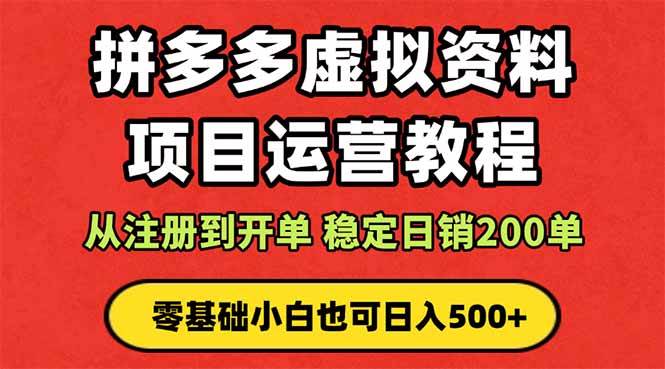 （16220期）拼多多开店运营课程： 蓝海变现玩法，轻松实现睡后收入 零基础小白也可…_抖汇吧