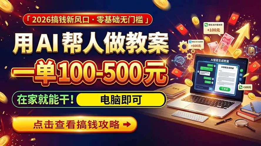 （20859期）AI教育爆火，用AI做单，一单一结，月搞2W+，附免费派单资源+免费工具！_抖汇吧