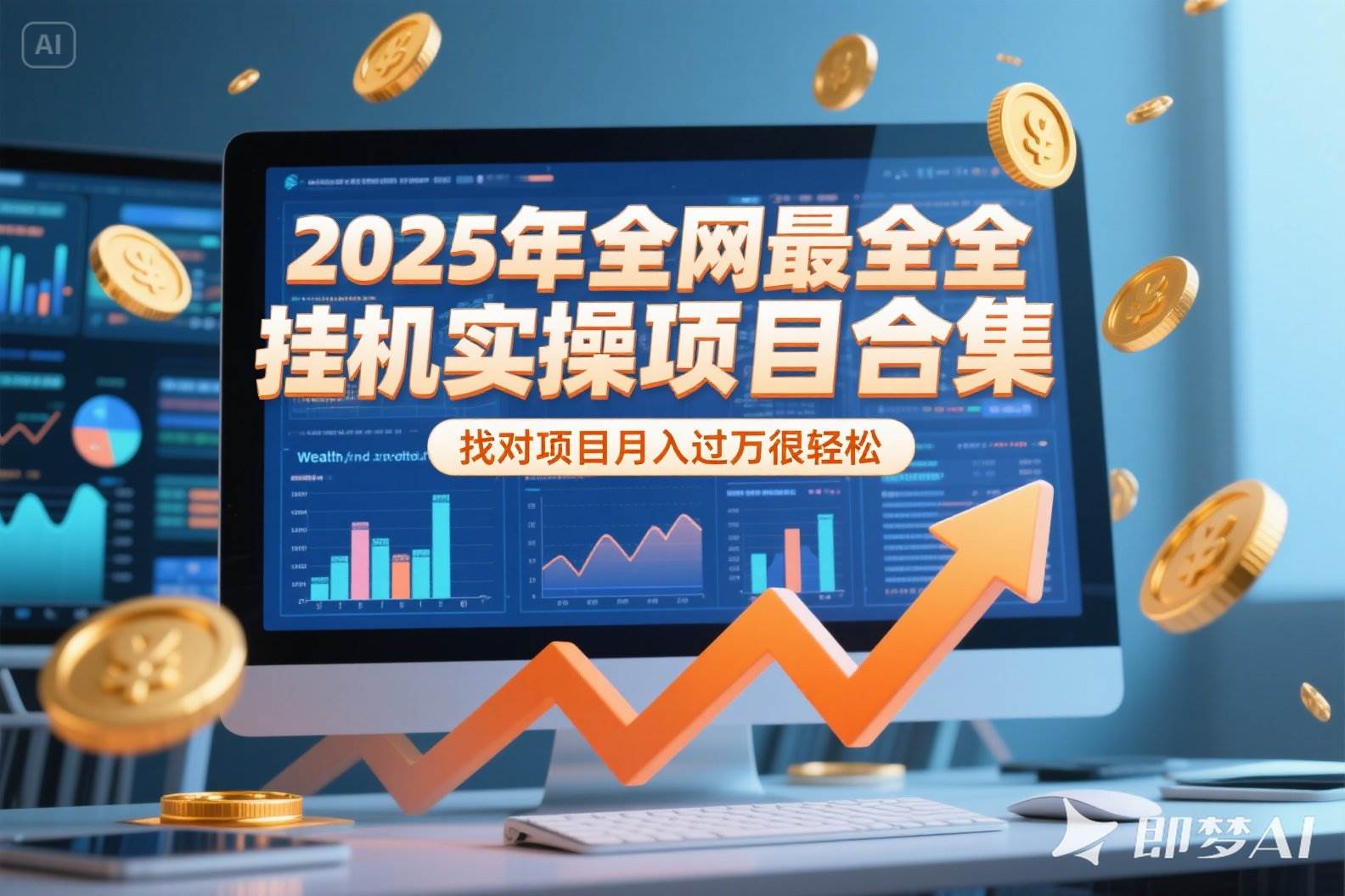 （15303期）2025年挂机实操项目实操演练，挂机类型，AI直播类型，轻资产创业类型…_抖汇吧