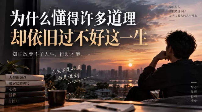 某社群精选文：为什么懂得许多道理却依旧过不好这一生？_抖汇吧
