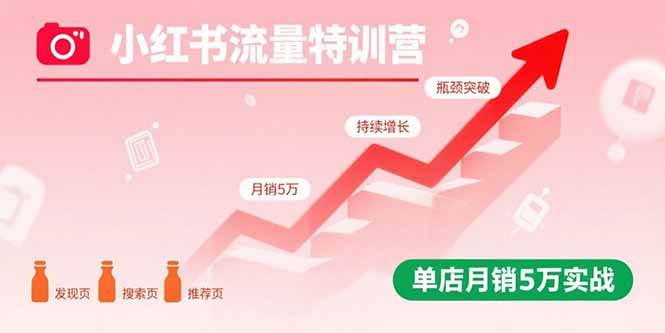 （15936期）小红书流量特训营：突破流量瓶颈，实现店铺持续增长，单店月销5万实战_抖汇吧