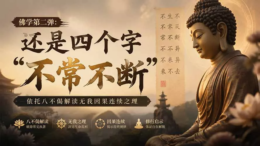 付费文章：佛学第二弹：还是四个字“不常不断”依托八不偈解读无我因果连续之理_抖汇吧