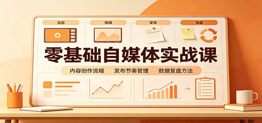 零基础自媒体实战课：赛道人设冷启动，内容创作复盘，公私域商业闭环_抖汇吧