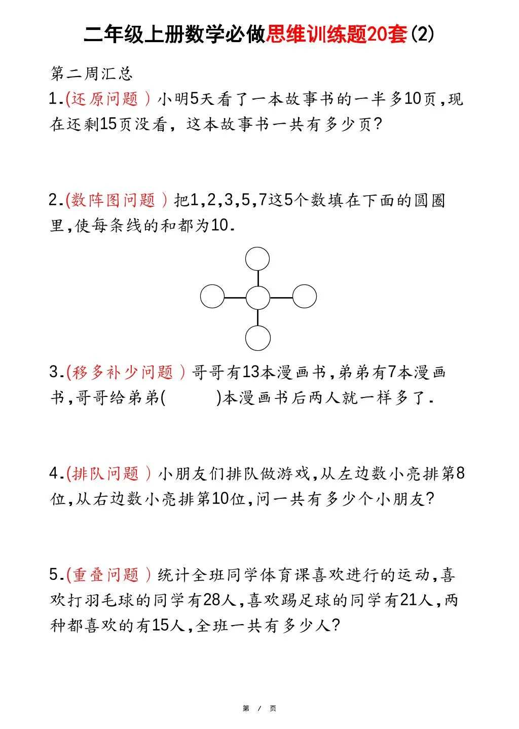 二上数学必做思维训练题20套（含答案40页）_抖汇吧