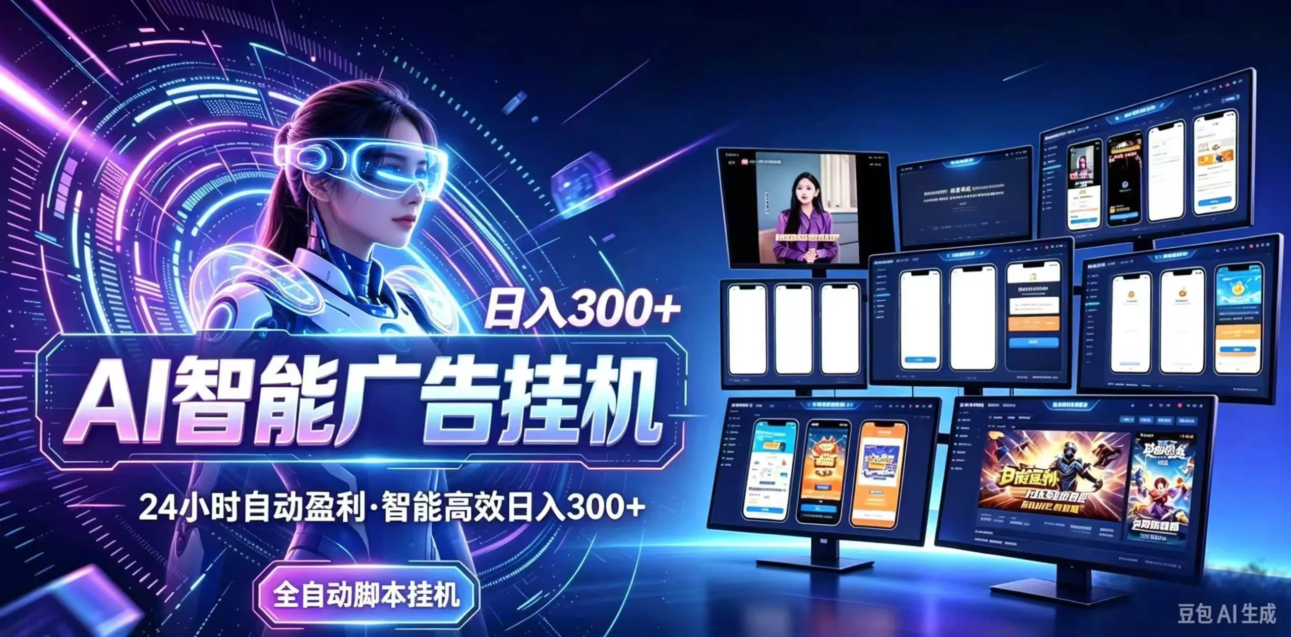 （21068期）24小时AI广告挂机｜在家就能做的被动副业_抖汇吧