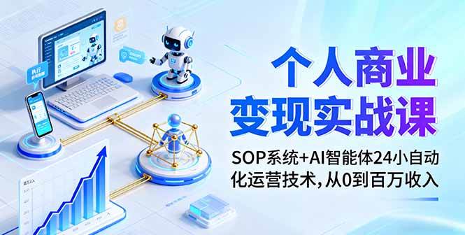 （16111期）个人商业变现实战课：SOP系统+AI智能体24小自动化运营技术，从0到百万收入_抖汇吧