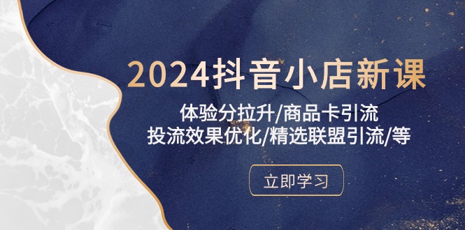 2024年抖音小店实操课程：提升体验分、优化投流效果、精选联盟引流攻略_抖汇吧