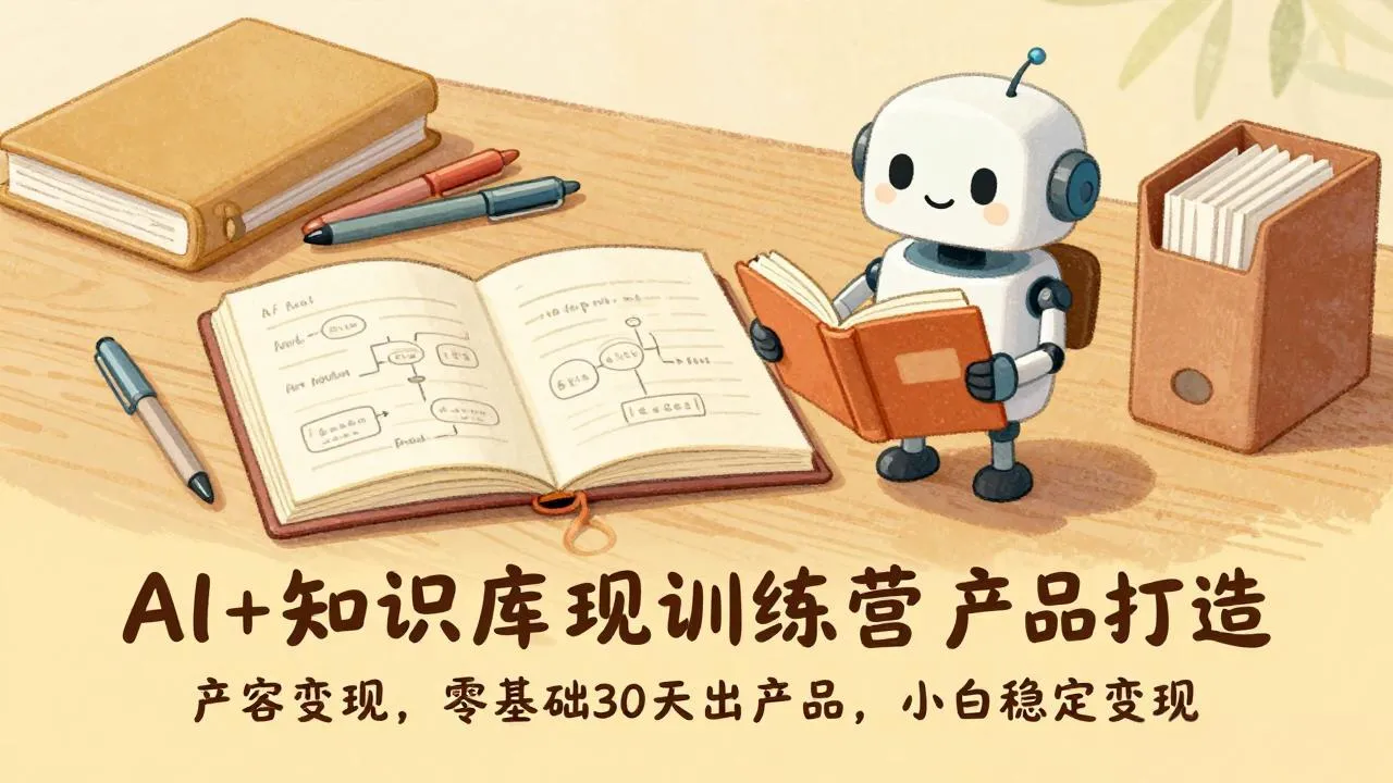 AI+知识库变现训练营，产品打造、内容创作、全平台变现，零基础30天出产品，小白稳定变现_抖汇吧
