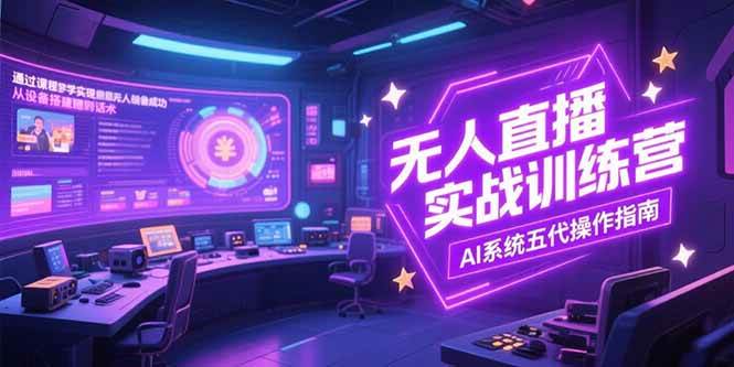 （15315期）无人直播实操训练营，从设备搭建到话术，AI系统五代操作指南(7月更新)_抖汇吧