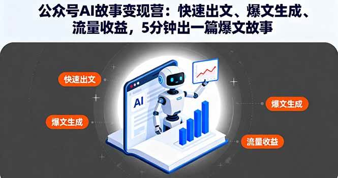（16201期）公众号AI故事变现营：快速出文、爆文生成、流量收益，5分钟出一篇爆文故事_抖汇吧