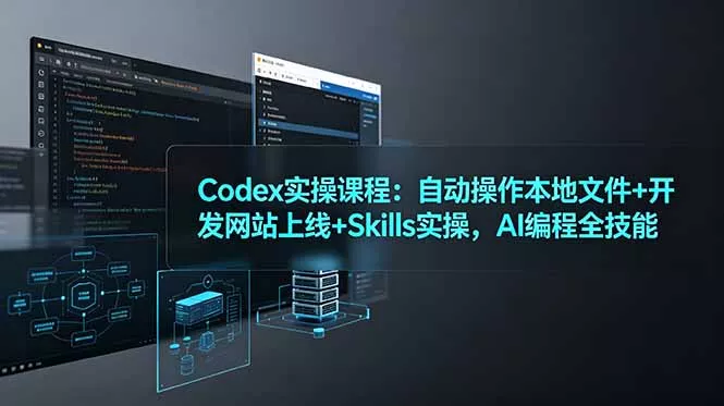 Codex实操课程：自动操作本地文件+开发网站上线+Skills实操，AI编程全技能_抖汇吧