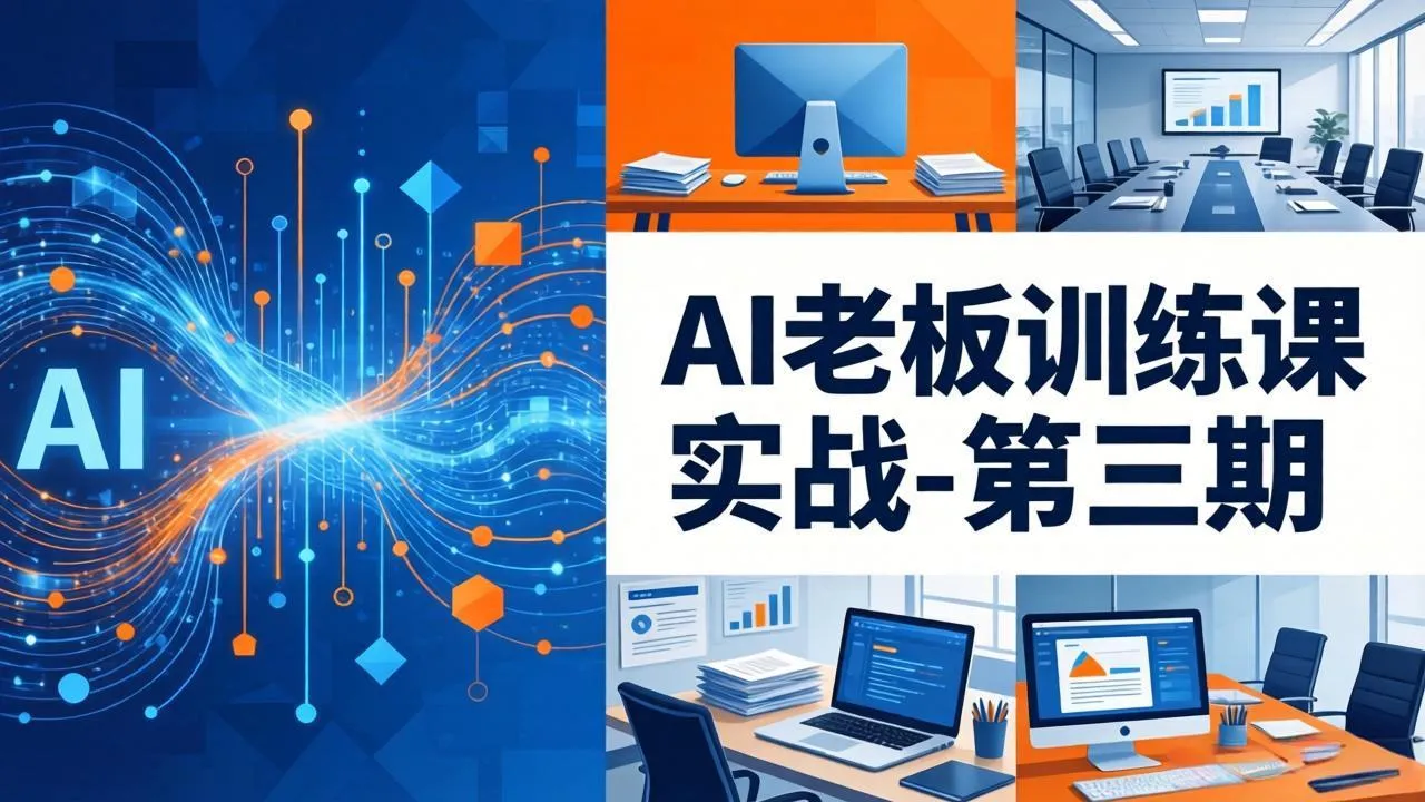 AI老板训练课实战-第三期：AI+内容应用落地教学，从0到1打通AI变现完整路径_抖汇吧