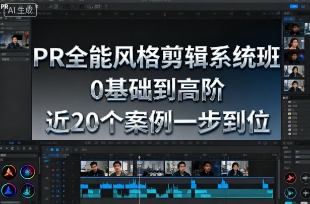 PR全能风格剪辑系统班，0基础到高阶，近20个案例一步到位_抖汇吧