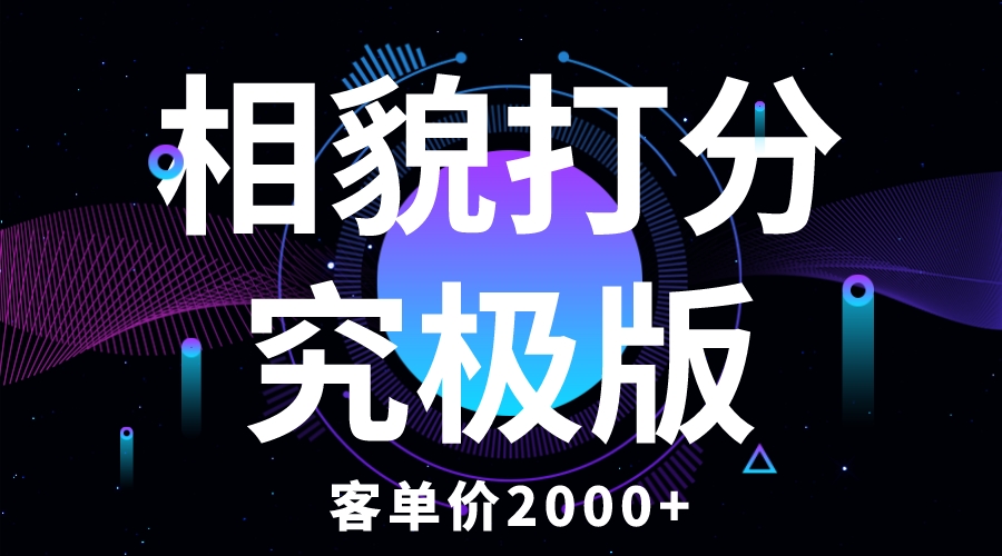 相貌打分究极版，客单价2000+纯新手小白就可操作的项目_抖汇吧