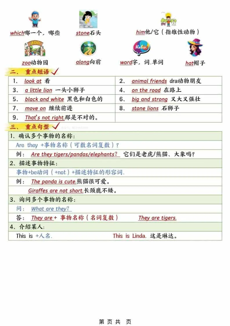 三年级下英语1-6单元考点知识清单《外研版（三起）》_抖汇吧