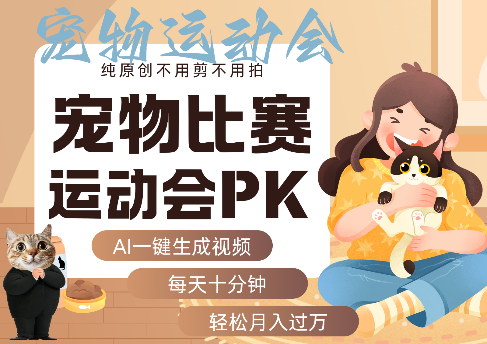 AI萌宠运动员跳水 射击 篮球 足球比赛 每天十分钟 附详细提示词文案库 代替做…_抖汇吧