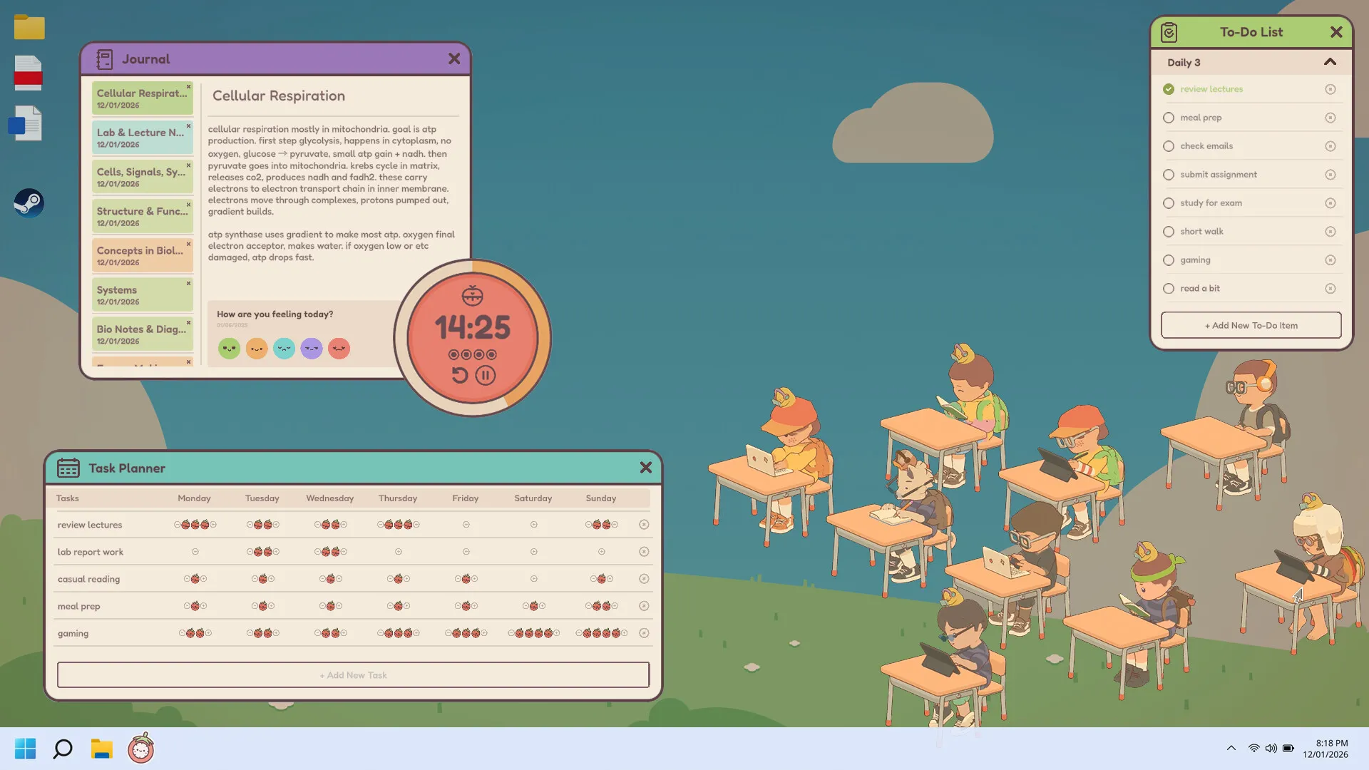 随时在一起: 云自习/On-Together: Virtual Co-Working