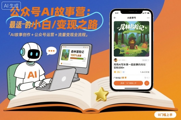 公众号ai故事营，最适合小白的自媒体变现之路_抖汇吧