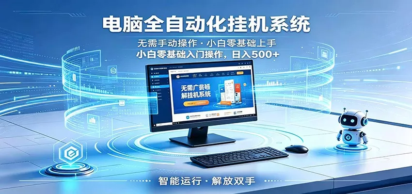 智能广告挂机无需值守，小白上手轻松实现每日增收_抖汇吧