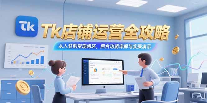 (15345期)Tk店铺运营全攻略,从入驻到变现闭环,后台功能详解与实操演示_抖汇吧