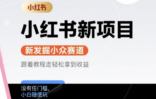 小红书新项目，新发掘出来的小众赛道 ，跟着教程走轻松拿到收益，没有任何门槛，小白随便玩_抖汇吧
