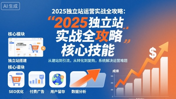 2025独立站运营实战全攻略，一站式掌握独立站运营核心技能_抖汇吧